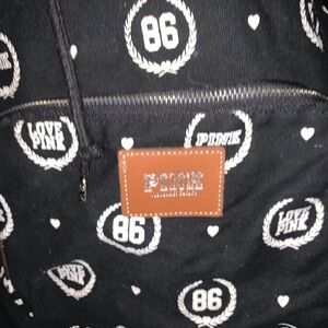 PINK Victoria's Secret Black Backpack with White Accents